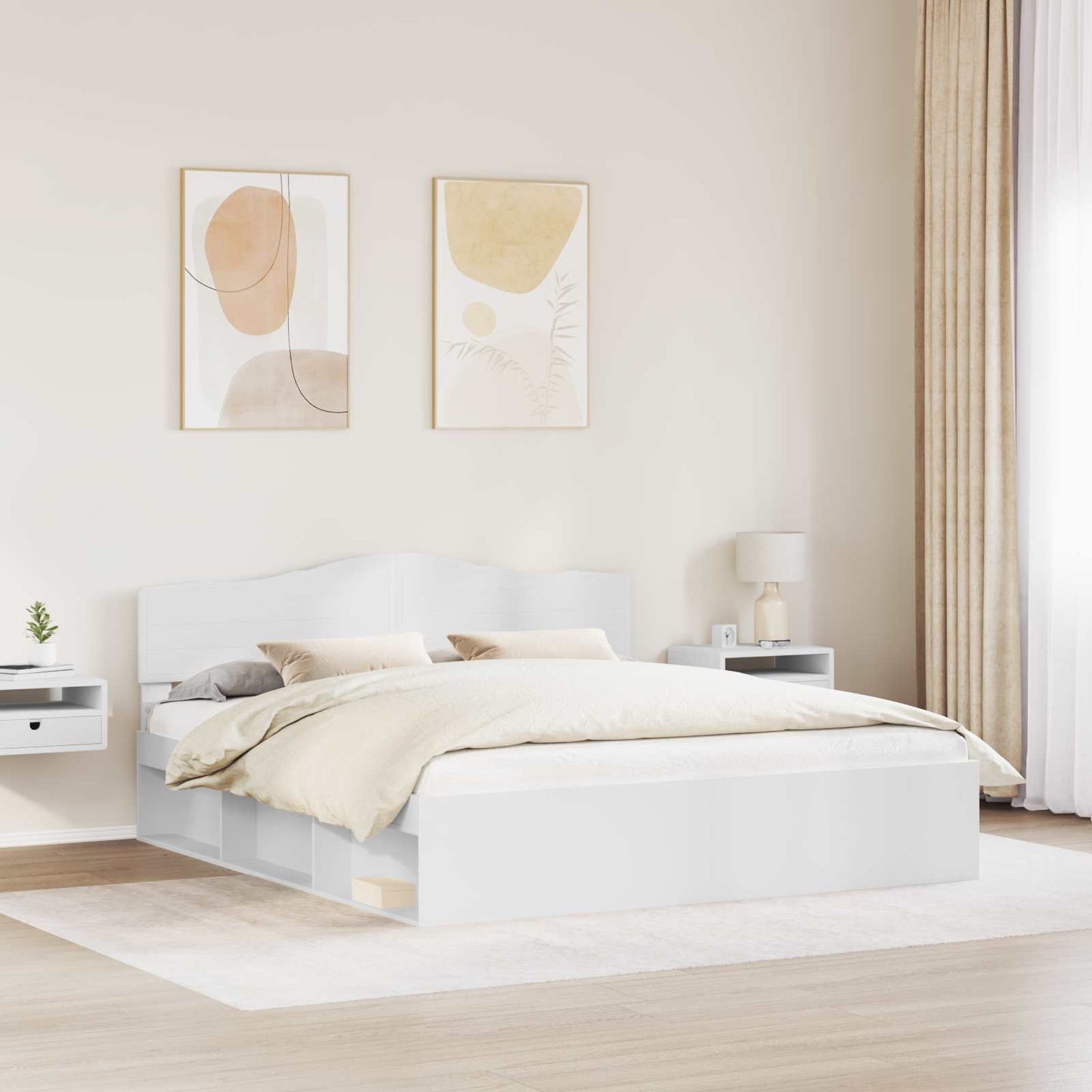 vidaXL Σκελετός Κρεβατιού Λευκό 180 x 200 cm Στερεά ξυλεία πεύκου