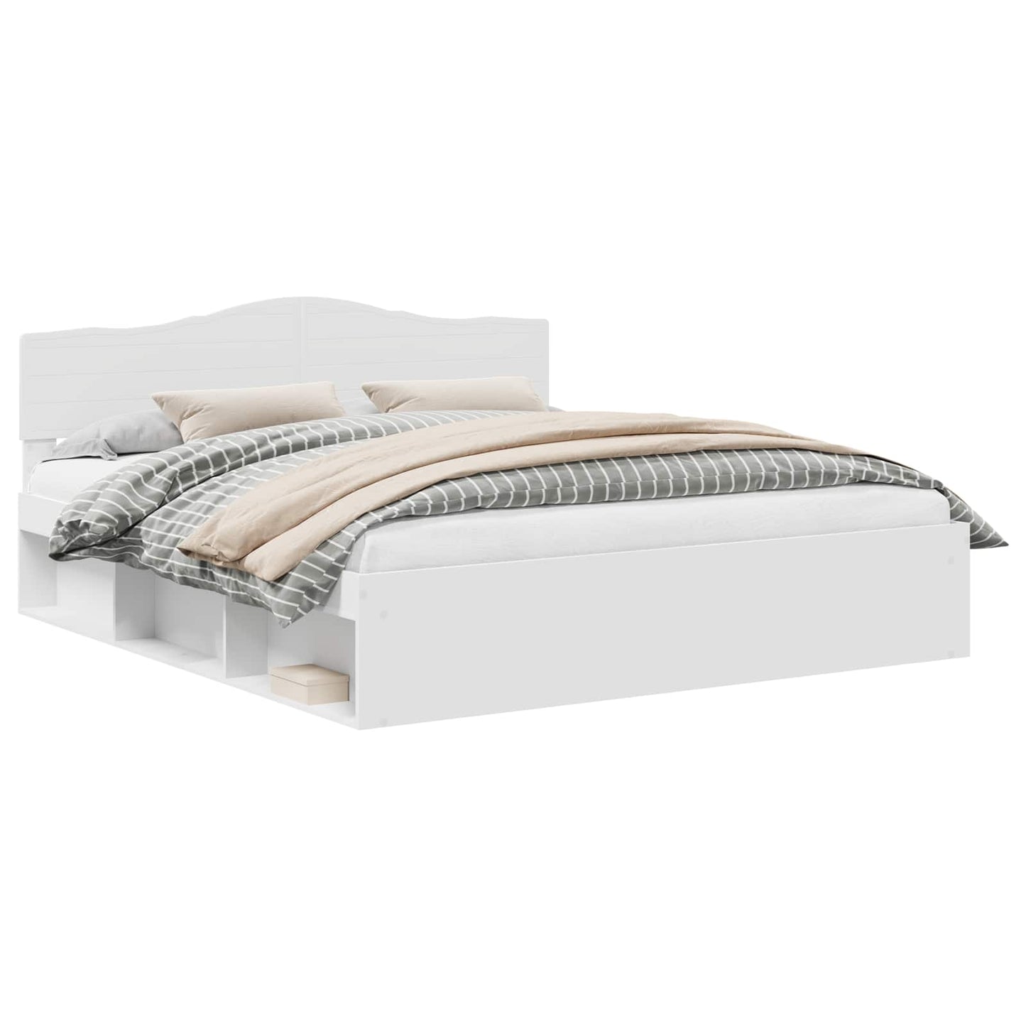 vidaXL Σκελετός Κρεβατιού Λευκό 180 x 200 cm Στερεά ξυλεία πεύκου