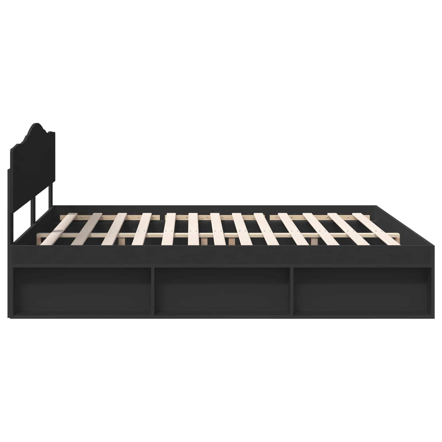 vidaXL Σκελετός Κρεβατιού Μαύρο 180 x 200 cm Στερεά ξυλεία πεύκου