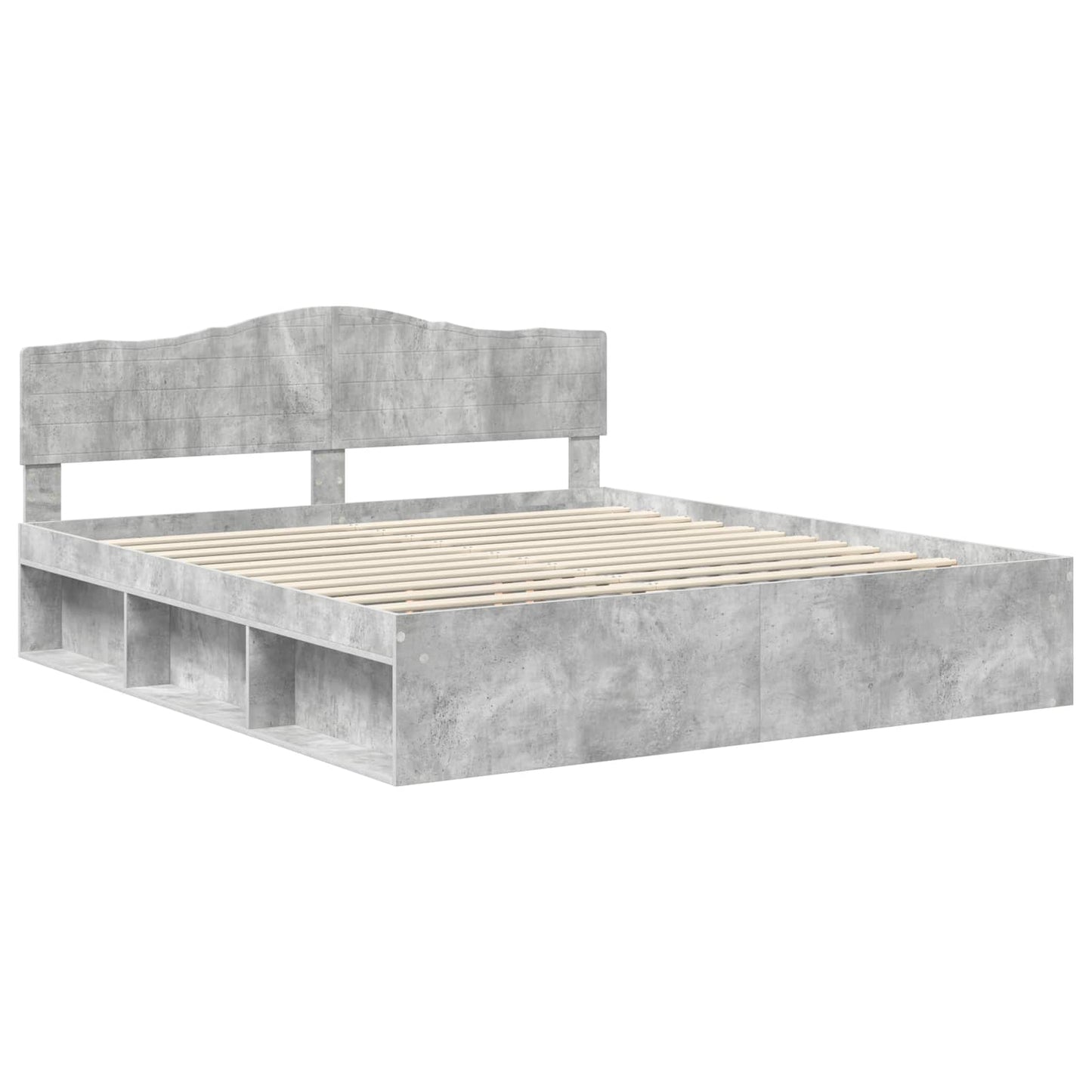 vidaXL Σκελετός Κρεβατιού Σκυρόδεμα 180 x 200 cm Στερεά ξυλεία πεύκου