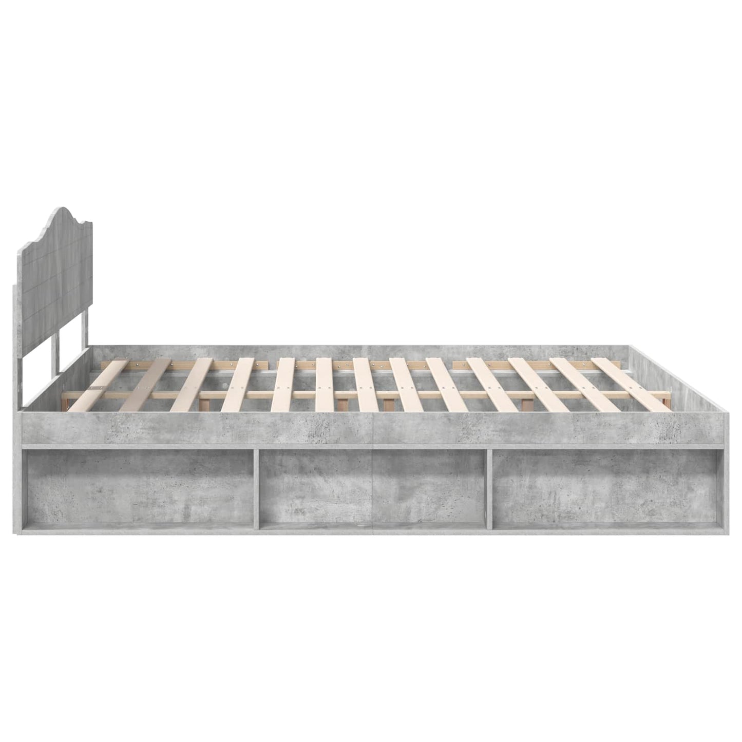 vidaXL Σκελετός Κρεβατιού Σκυρόδεμα 180 x 200 cm Στερεά ξυλεία πεύκου