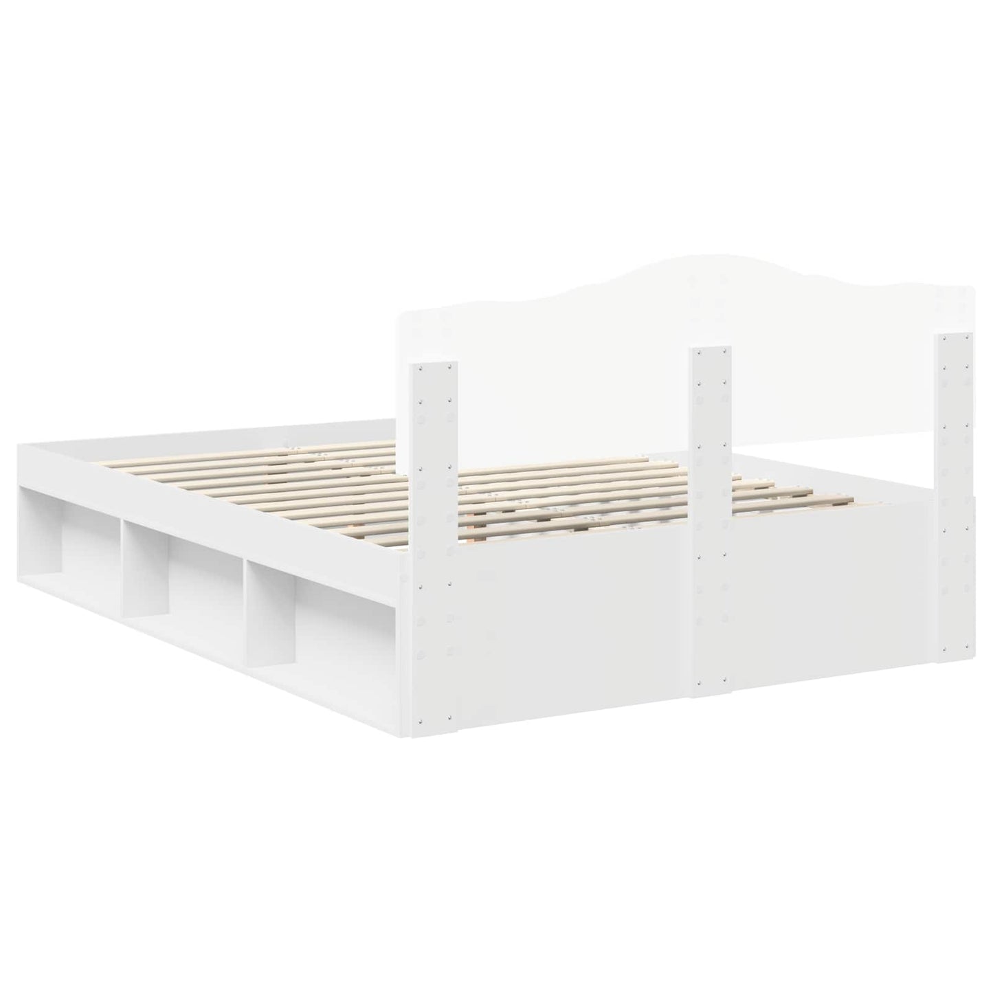 vidaXL Σκελετός Κρεβατιού Λευκό 160 x 200 cm Στερεά ξυλεία πεύκου