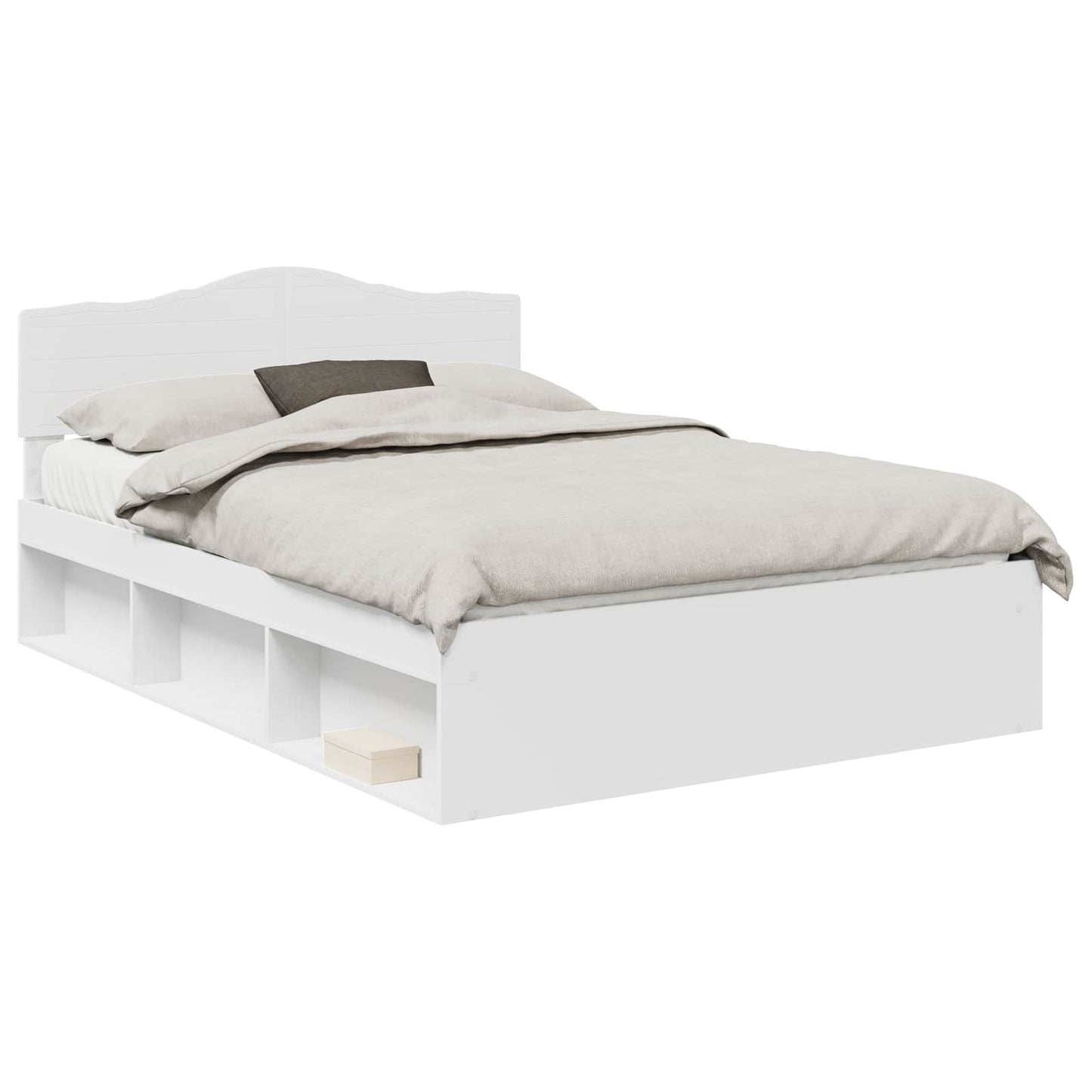 vidaXL Σκελετός Κρεβατιού Λευκό 140 x 200 cm Στερεά ξυλεία πεύκου