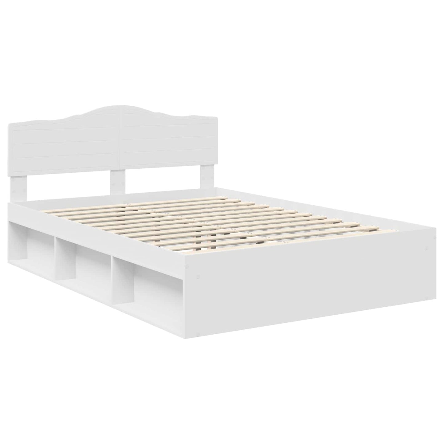 vidaXL Σκελετός Κρεβατιού Λευκό 140 x 200 cm Στερεά ξυλεία πεύκου