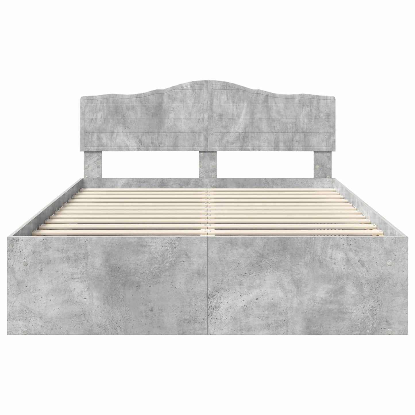 vidaXL Σκελετός Κρεβατιού Σκυρόδεμα 140 x 200 cm Στερεά ξυλεία πεύκου