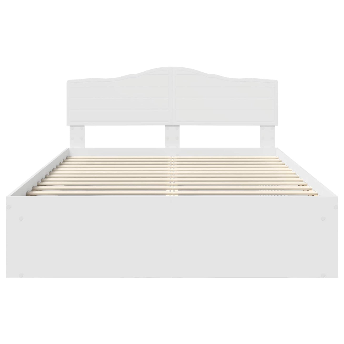 vidaXL Σκελετός Κρεβατιού Λευκό 140 x 190 cm Στερεά ξυλεία πεύκου