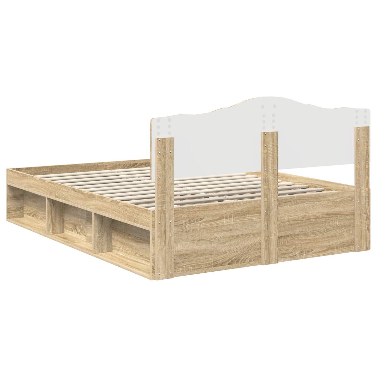 vidaXL Σκελετός Κρεβατιού Σονόμα 140 x 190 cm Στερεά ξυλεία πεύκου