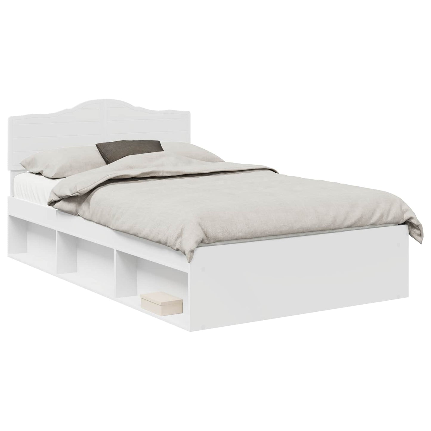 vidaXL Σκελετός Κρεβατιού Λευκό 120 x 190 cm Στερεά ξυλεία πεύκου