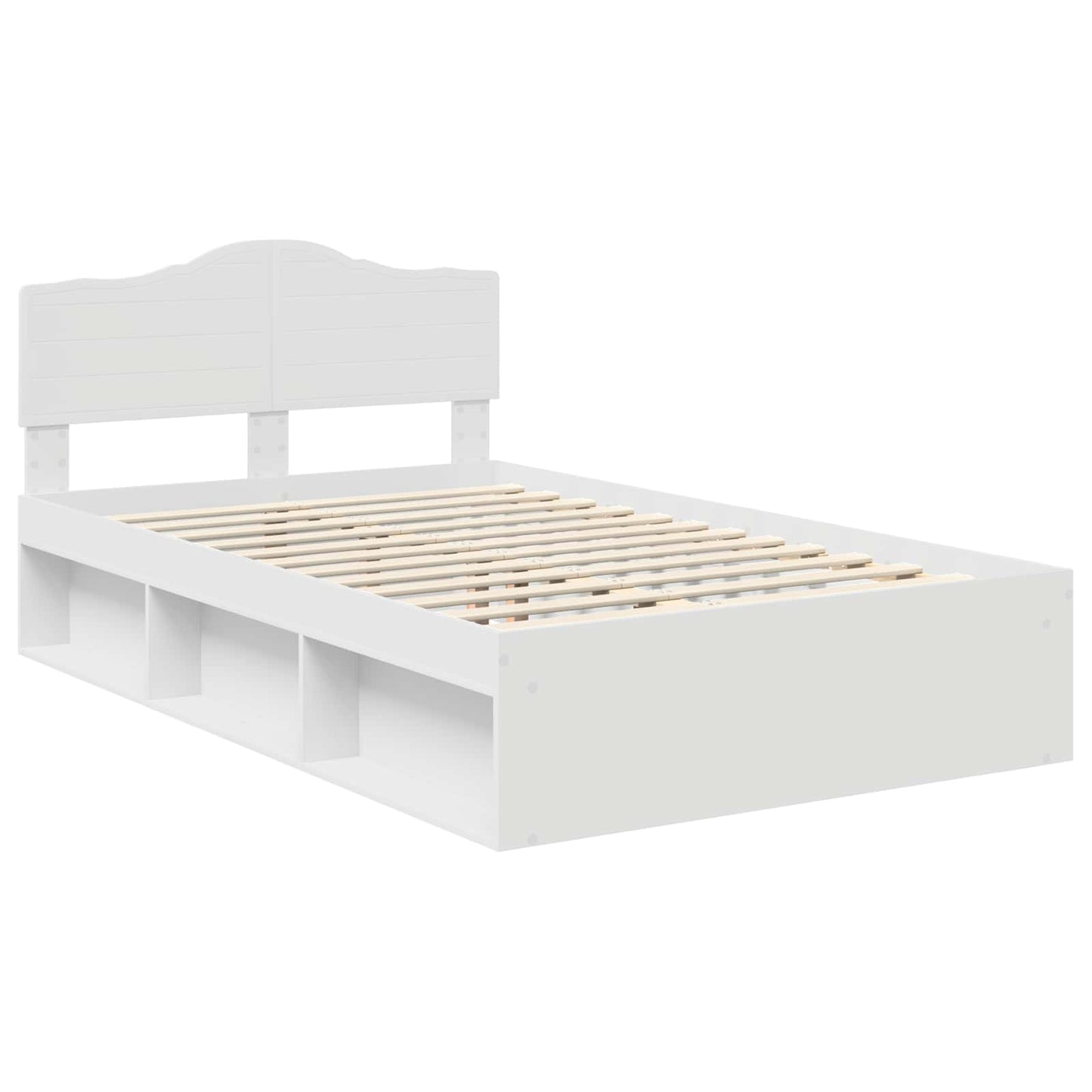 vidaXL Σκελετός Κρεβατιού Λευκό 120 x 190 cm Στερεά ξυλεία πεύκου