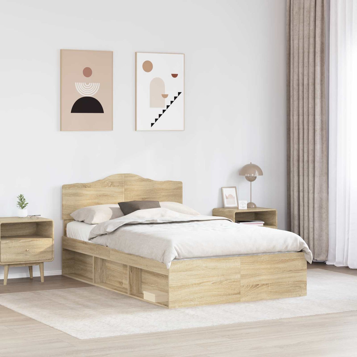 vidaXL Σκελετός Κρεβατιού Σονόμα 120 x 190 cm Στερεά ξυλεία πεύκου