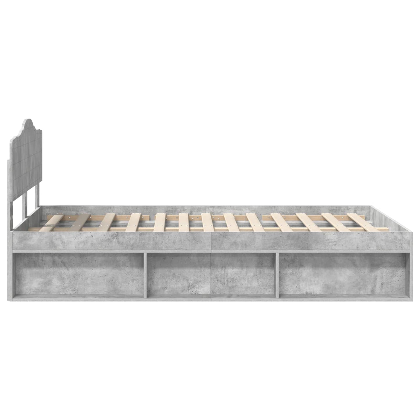 vidaXL Σκελετός Κρεβατιού Σκυρόδεμα 120 x 190 cm Στερεά ξυλεία πεύκου