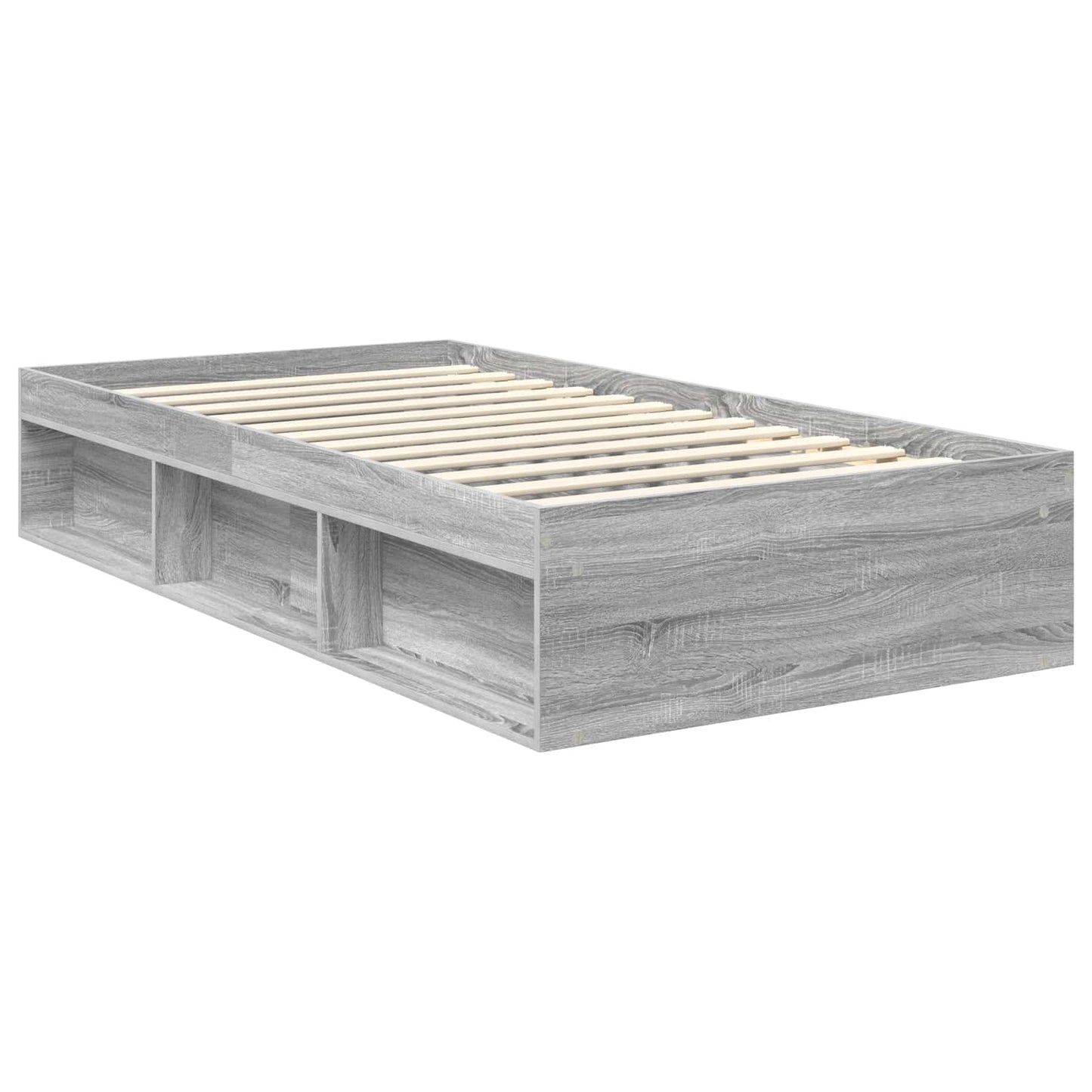 vidaXL Σκελετός Κρεβατιού με κεφαλάρι Γκρίζο Σονομα 100 x 200 cm