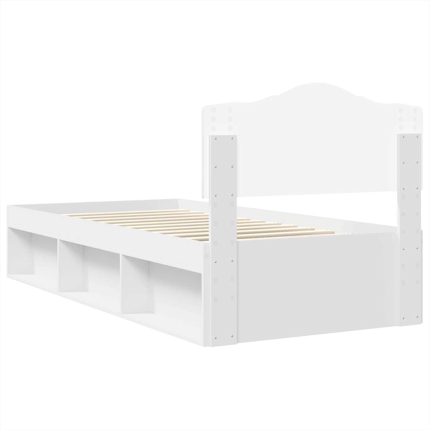 vidaXL Σκελετός Κρεβατιού Λευκό 75 x 190 cm Στερεά ξυλεία πεύκου