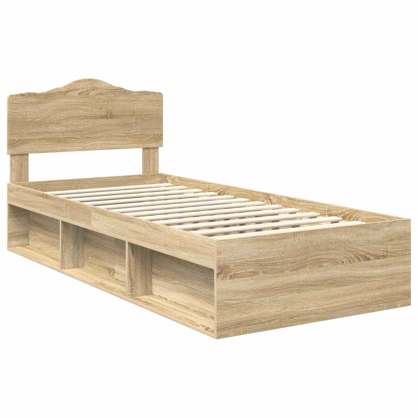 vidaXL Σκελετός Κρεβατιού Δρύς Sonoma 75 x 190 cm Στερεά ξυλεία πεύκου