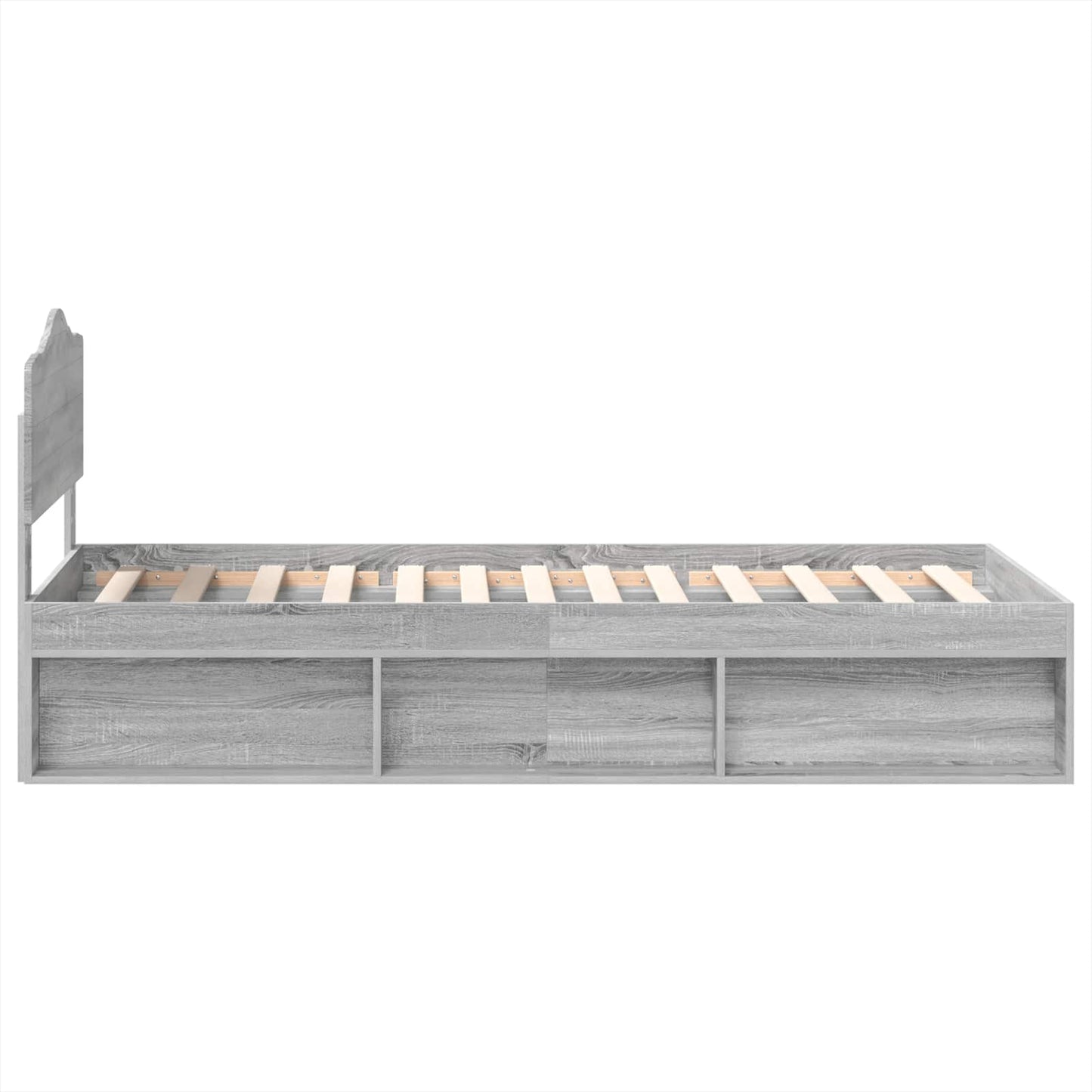 vidaXL Σκελετός Κρεβατιού Γκρι Sonoma 75 x 190 cm Στερεά ξυλεία πεύκου