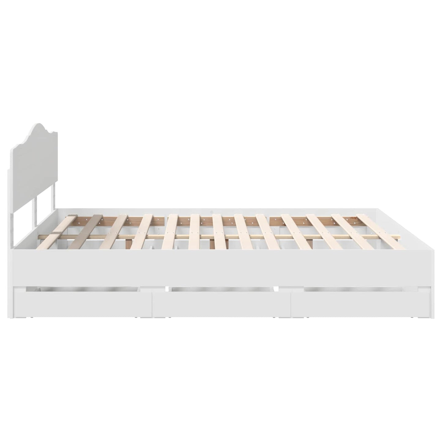 vidaXL Σκελετός Κρεβατιού Λευκό 180 x 200 cm Μηχανήματος Ξύλο
