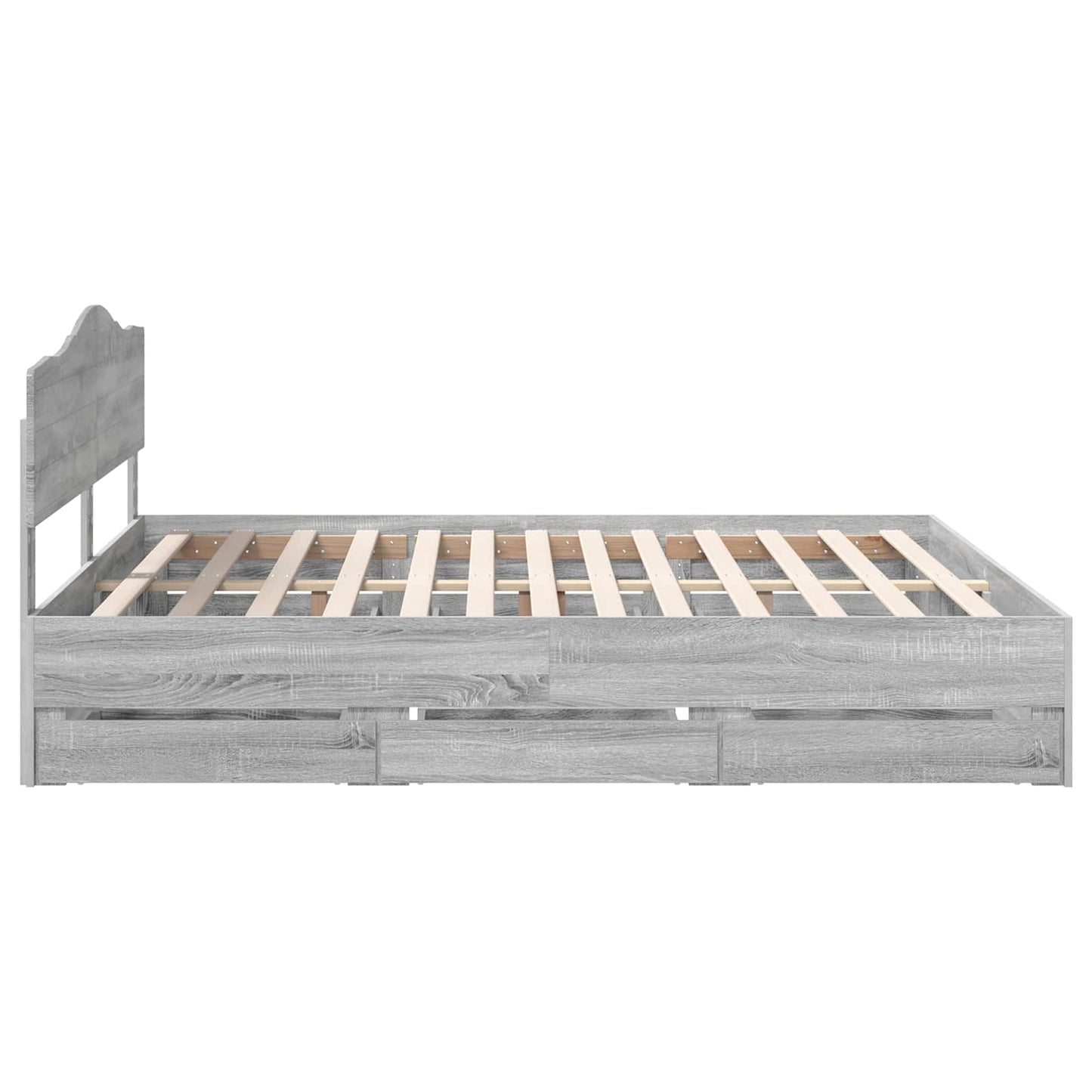 vidaXL Σκελετός Κρεβατιού Γκρίζο Σονομα 180 x 200 cm Μηχανήματος Ξύλο