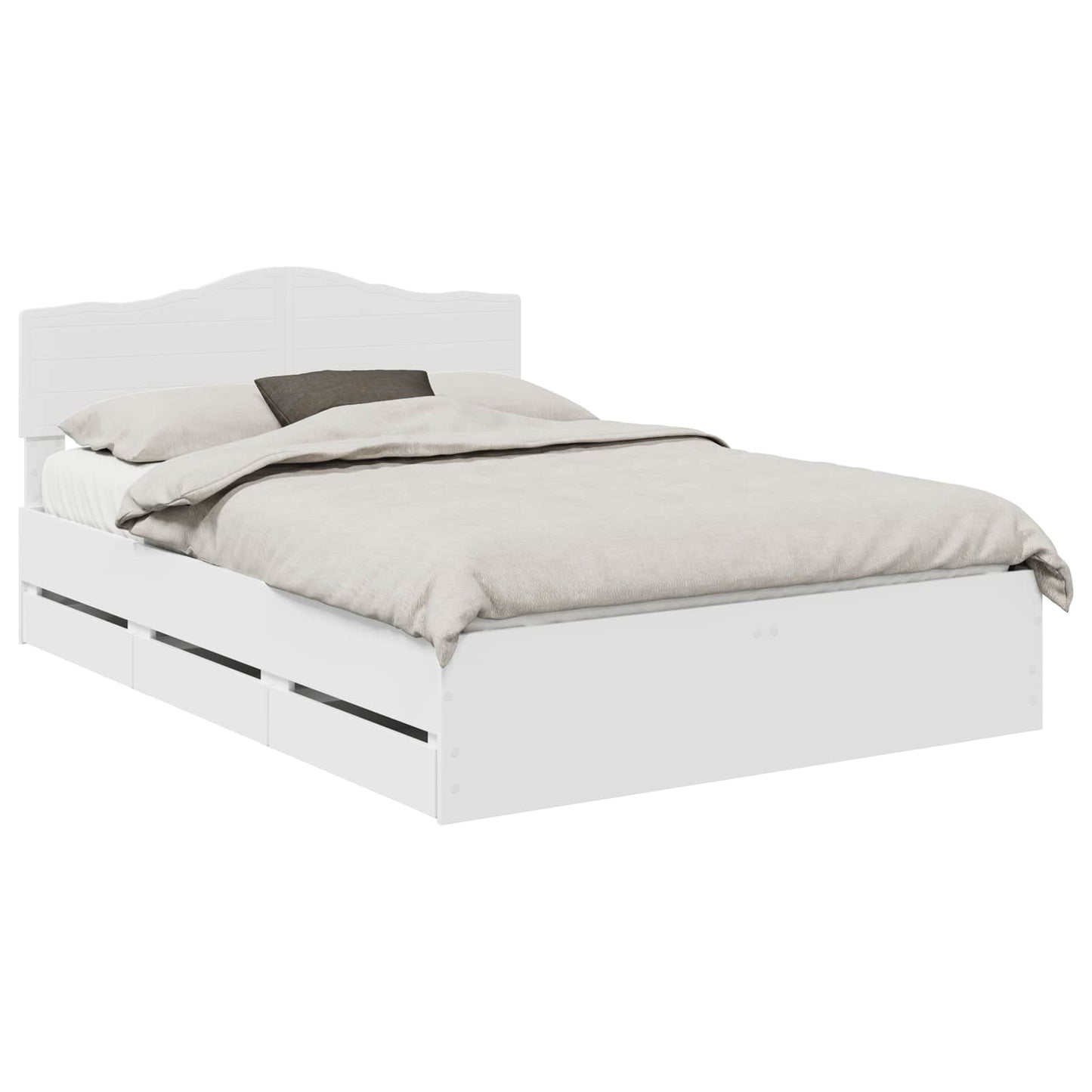 vidaXL Σκελετός Κρεβατιού Λευκό 160 x 200 cm Μηχανήματος Ξύλο