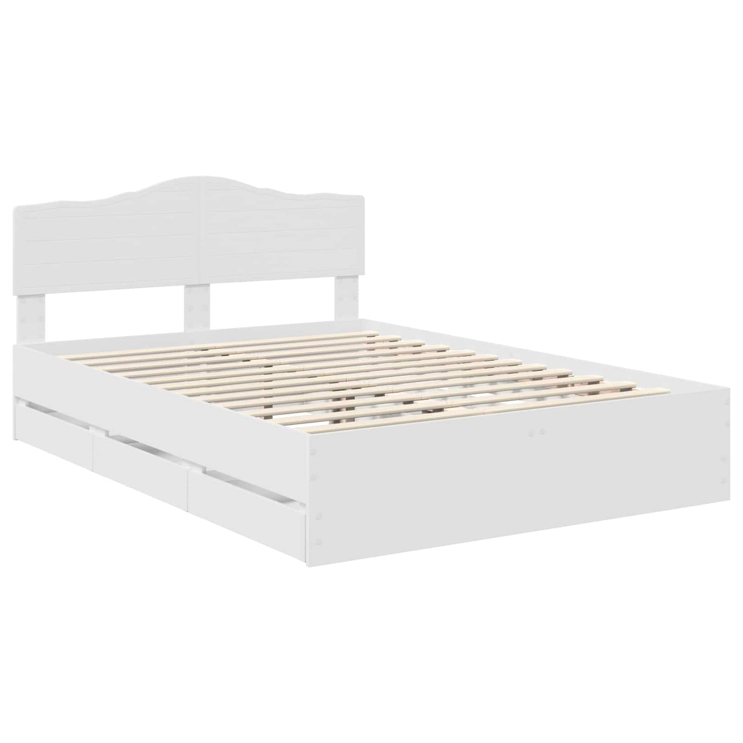 vidaXL Σκελετός Κρεβατιού Λευκό 160 x 200 cm Μηχανήματος Ξύλο