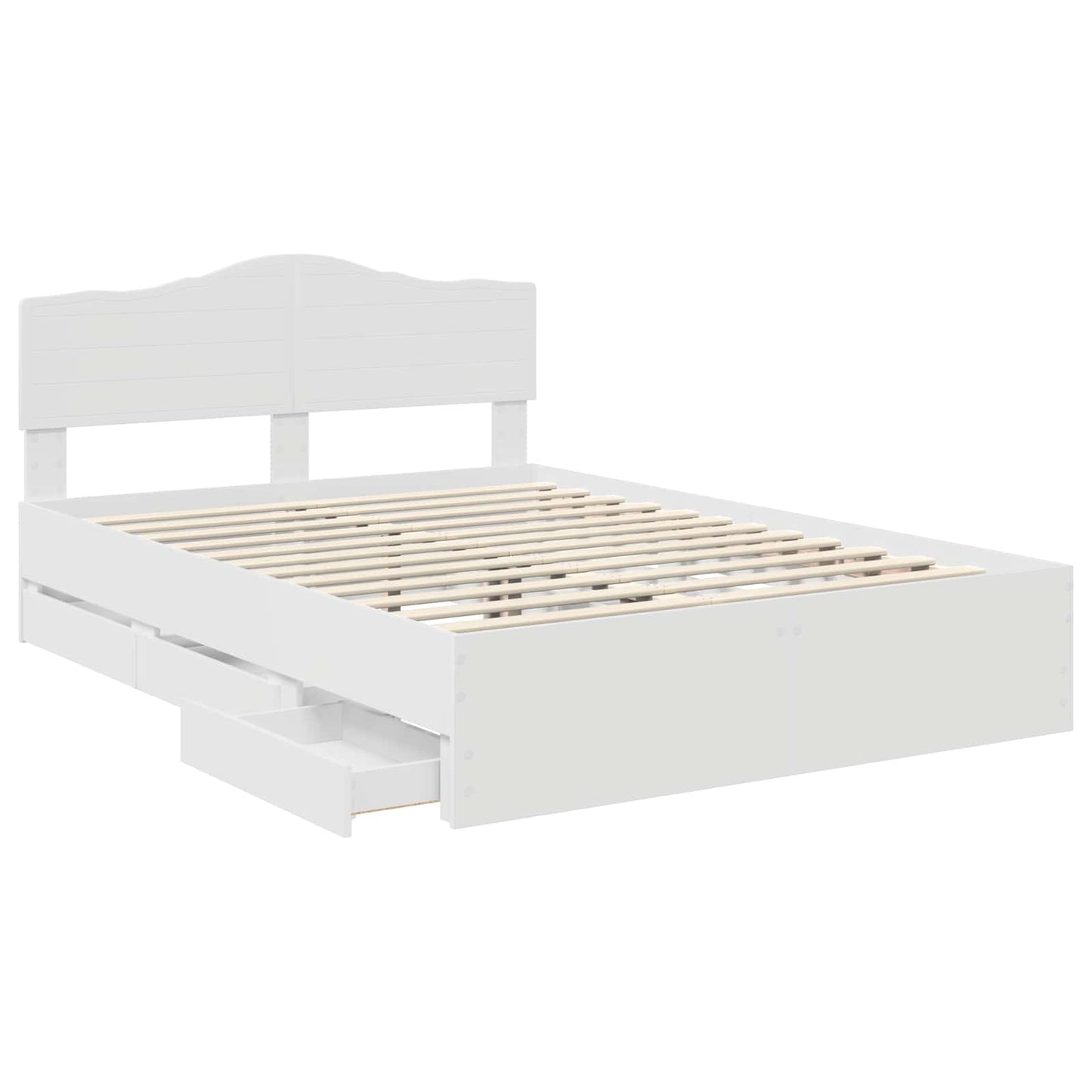 vidaXL Σκελετός Κρεβατιού Λευκό 160 x 200 cm Μηχανήματος Ξύλο