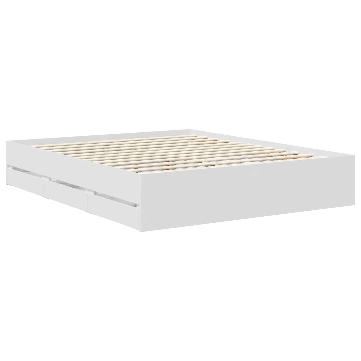 vidaXL Σκελετός Κρεβατιού Λευκό 160 x 200 cm Μηχανήματος Ξύλο