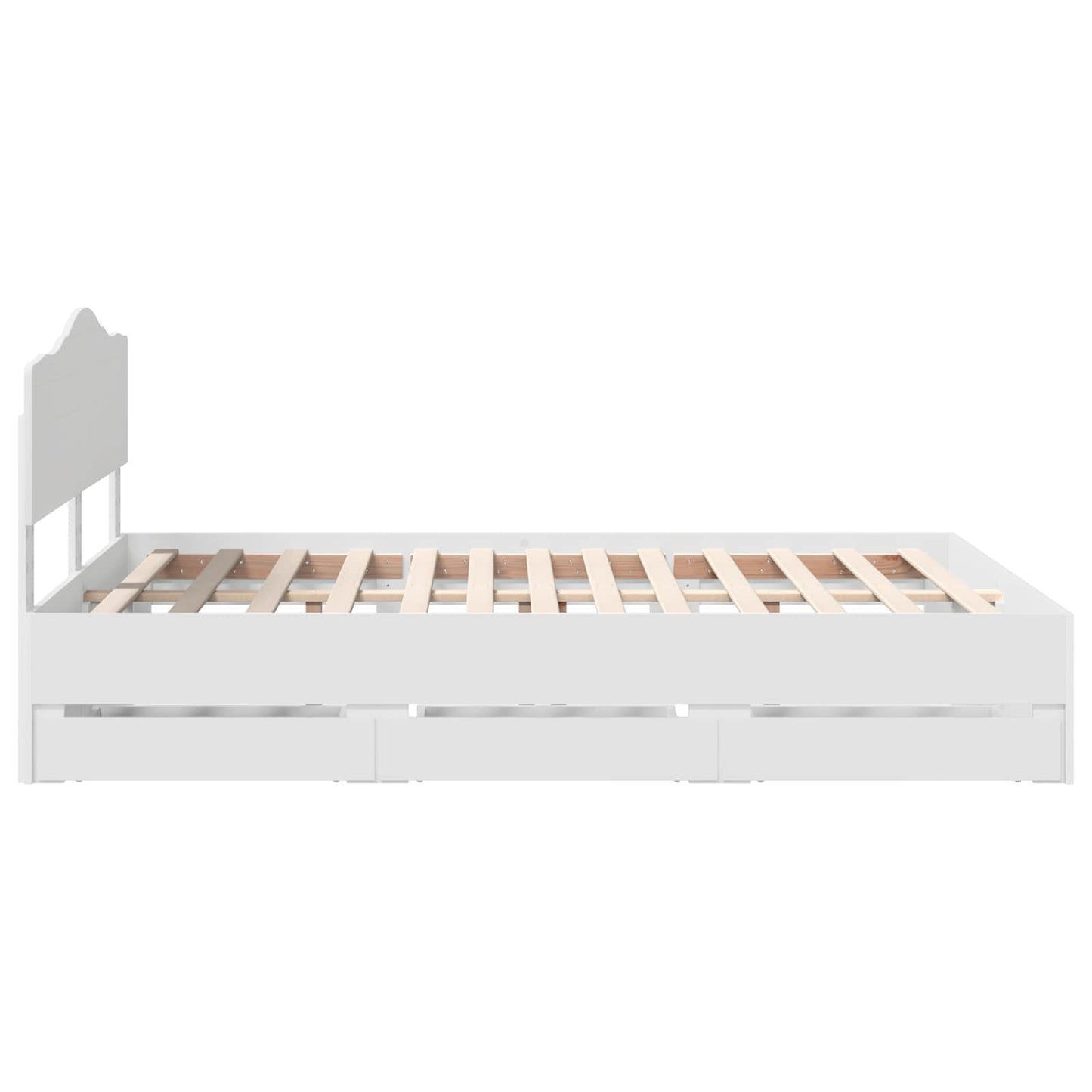 vidaXL Σκελετός Κρεβατιού Λευκό 160 x 200 cm Μηχανήματος Ξύλο