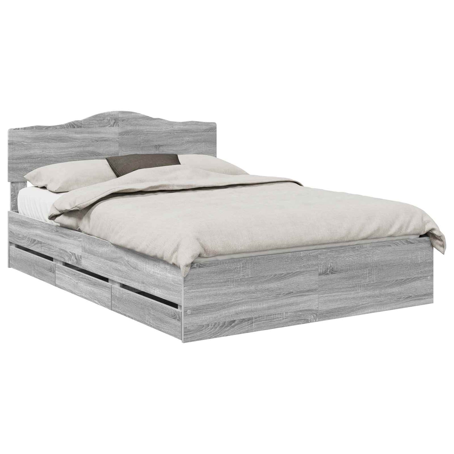 vidaXL Σκελετός Κρεβατιού Γκρίζο Σονομα 160 x 200 cm Μηχανήματος Ξύλο