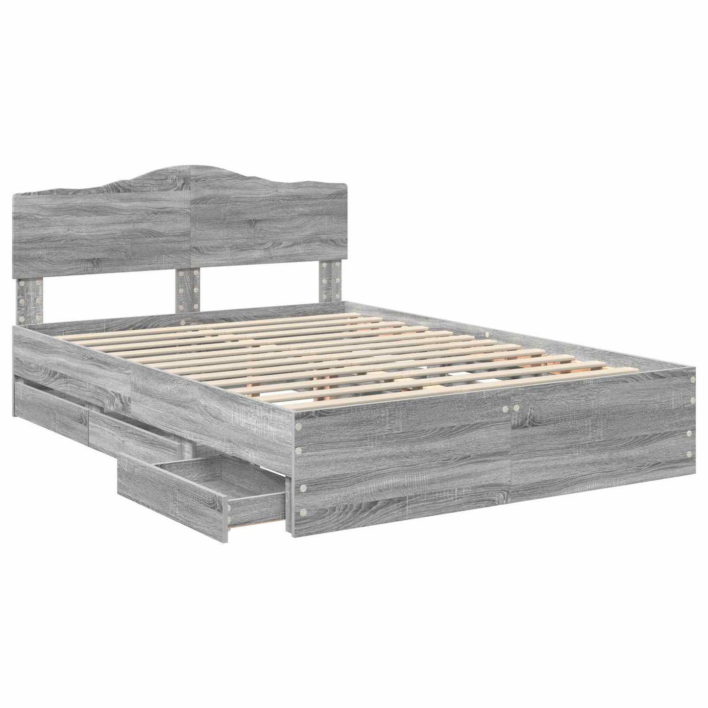 vidaXL Σκελετός Κρεβατιού Γκρίζο Σονομα 160 x 200 cm Μηχανήματος Ξύλο