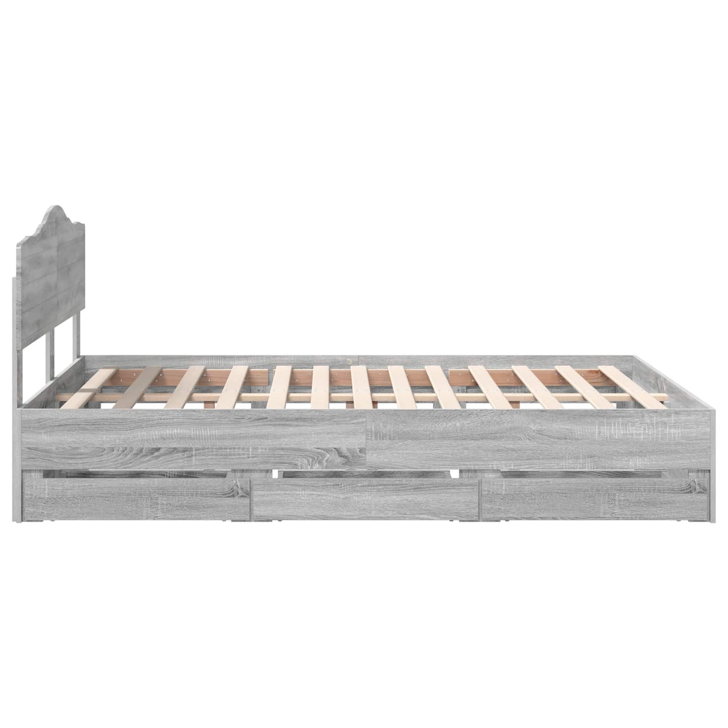 vidaXL Σκελετός Κρεβατιού Γκρίζο Σονομα 160 x 200 cm Μηχανήματος Ξύλο
