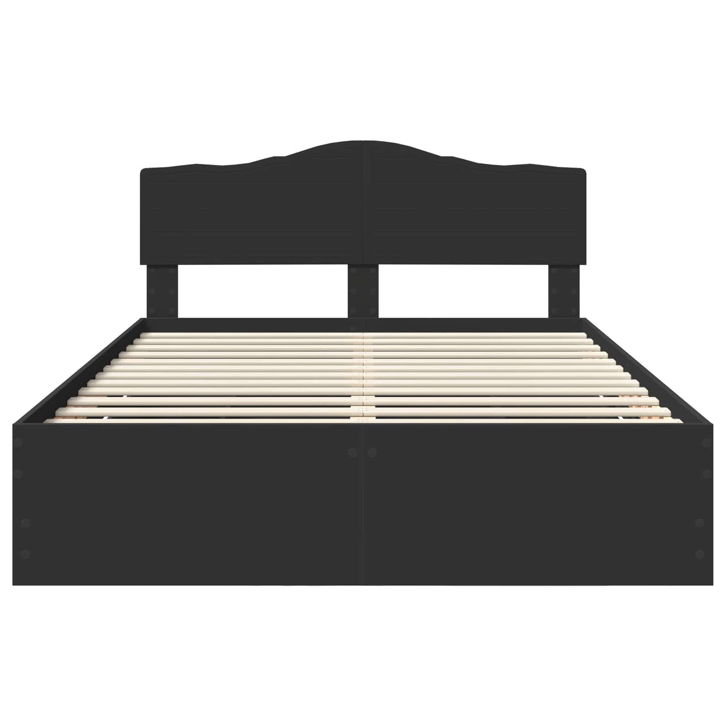 vidaXL Σκελετός Κρεβατιού Μαύρο 150 x 200 cm Μηχανήματος Ξύλο