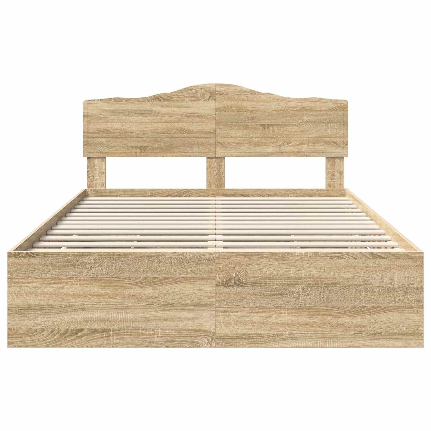vidaXL Σκελετός Κρεβατιού Δρύς Sonoma 150 x 200 cm Μηχανήματος Ξύλο