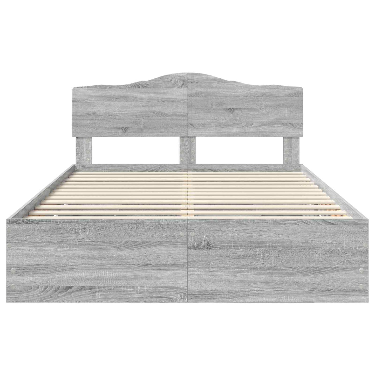 vidaXL Σκελετός Κρεβατιού Γκρίζο Σονομα 140 x 190 cm Μηχανήματος Ξύλο