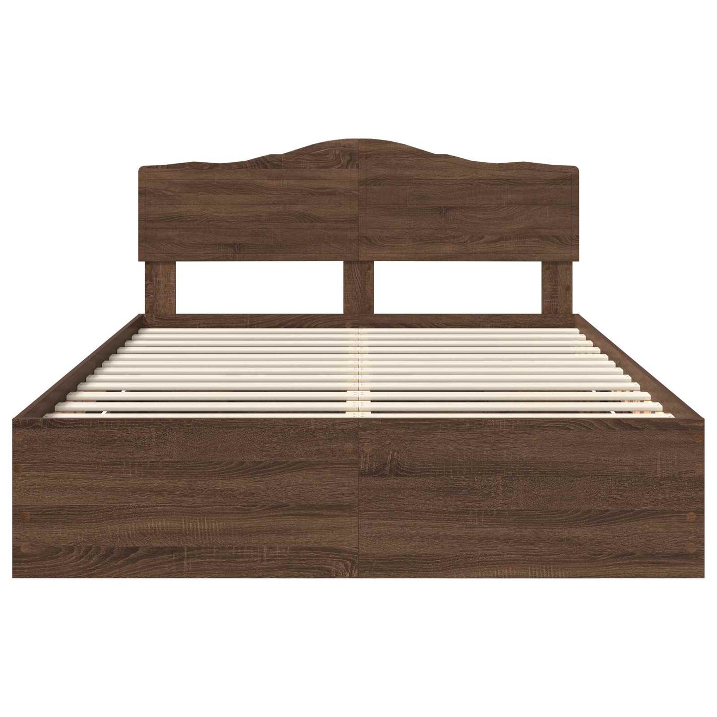 vidaXL Σκελετός Κρεβατιού Καφέ δρυς 140 x 200 cm Μηχανήματος Ξύλο