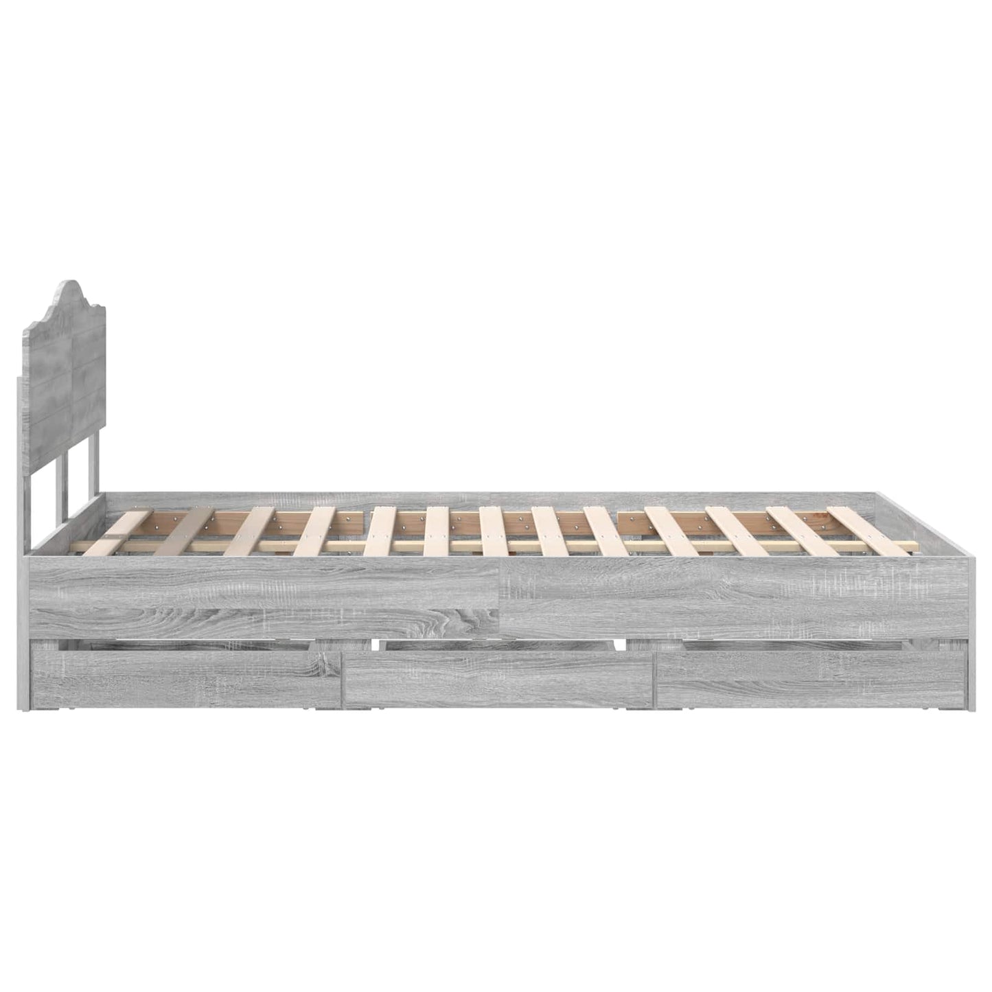 vidaXL Σκελετός Κρεβατιού Γκρίζο Σονομα 120 x 200 cm Μηχανήματος Ξύλο