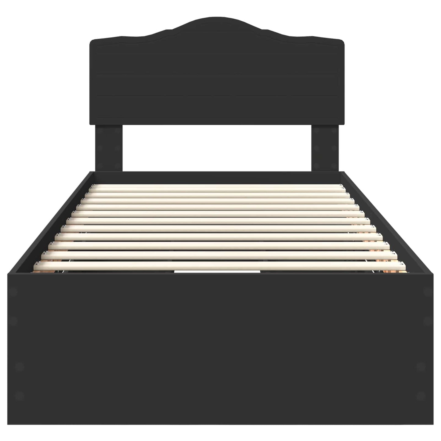 vidaXL Σκελετός Κρεβατιού Μαύρο 100 x 200 cm Μηχανήματος Ξύλο