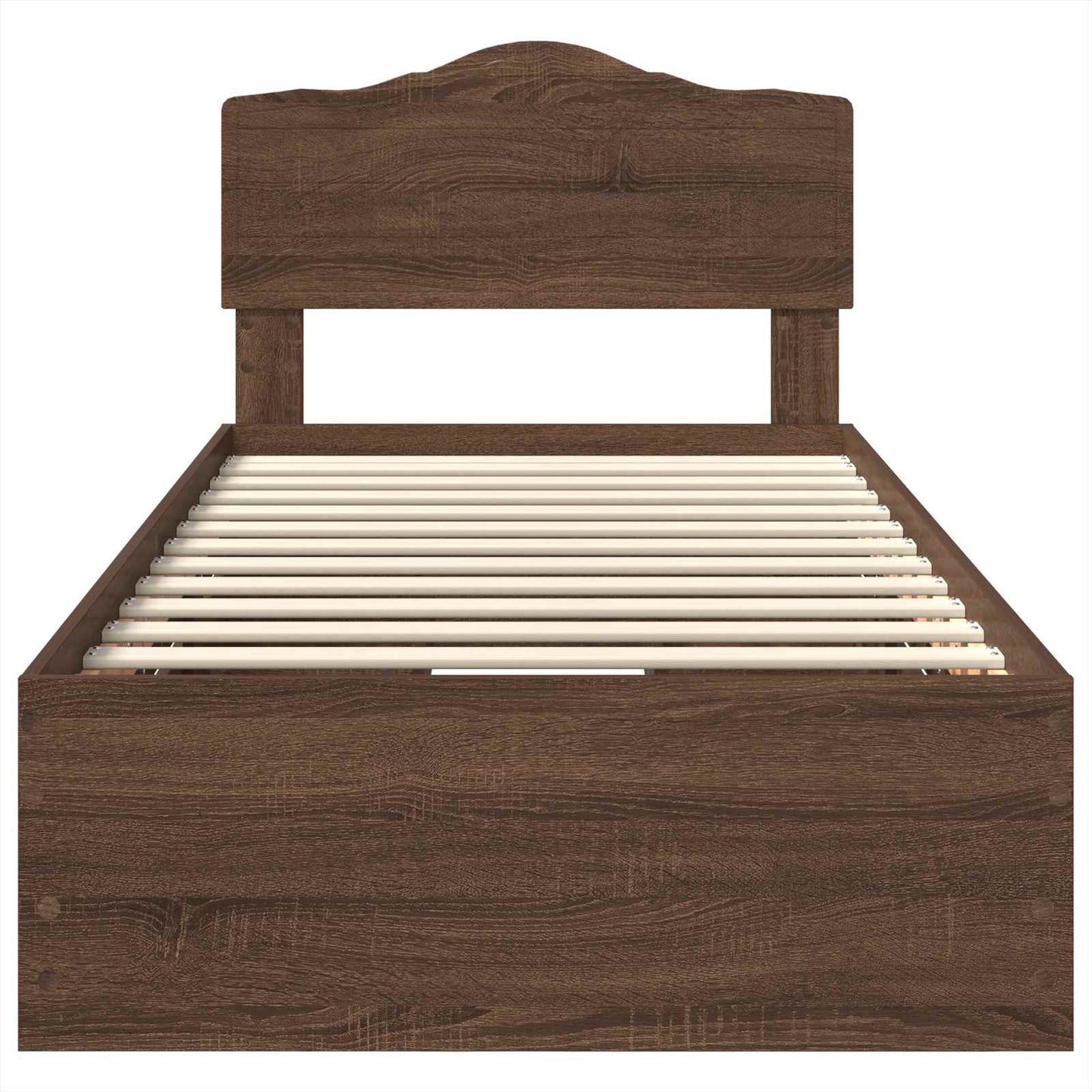 vidaXL Σκελετός Κρεβατιού Καφέ δρυς 100 x 200 cm Μηχανήματος Ξύλο