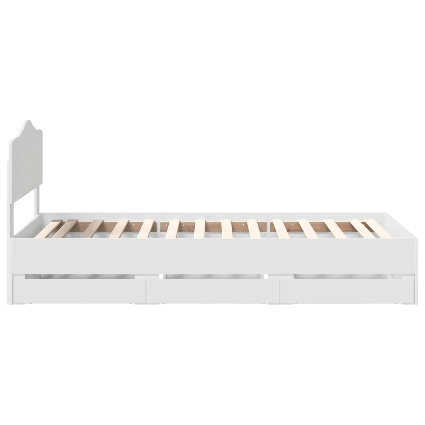 vidaXL Σκελετός Κρεβατιού Λευκό 90 x 190 cm Μηχανήματος Ξύλο