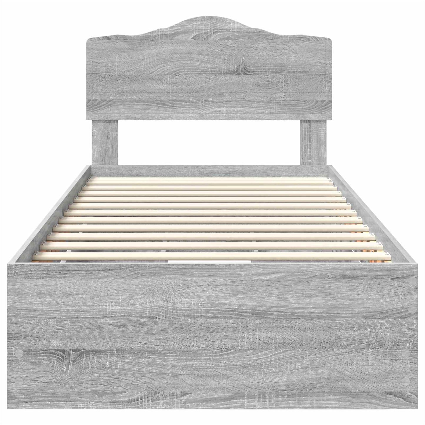 vidaXL Σκελετός Κρεβατιού Γκρίζο Σονομα 75 x 190 cm Μηχανήματος Ξύλο