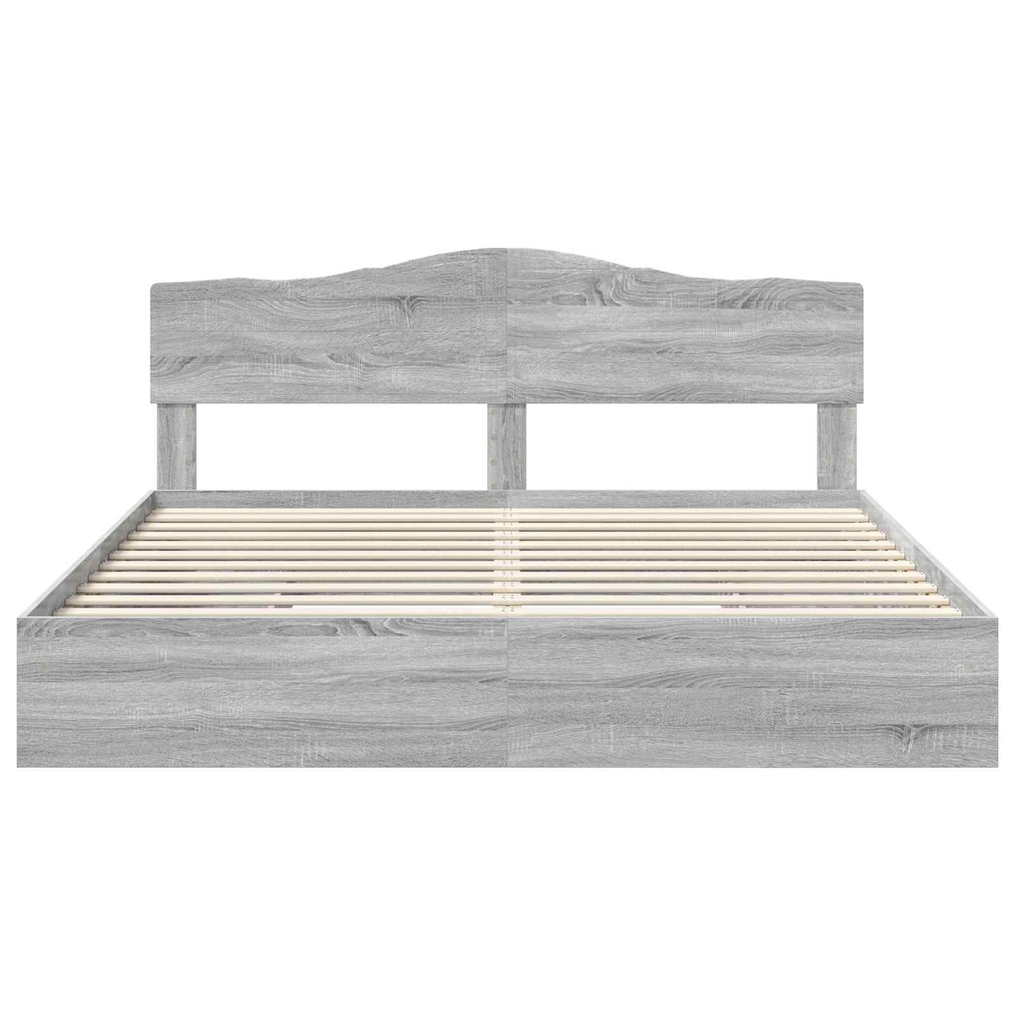 vidaXL Κρεβάτι Αποθήκης Γκρίζο Σονομα 180 x 200 cm Επεξεργασμένο ξύλο
