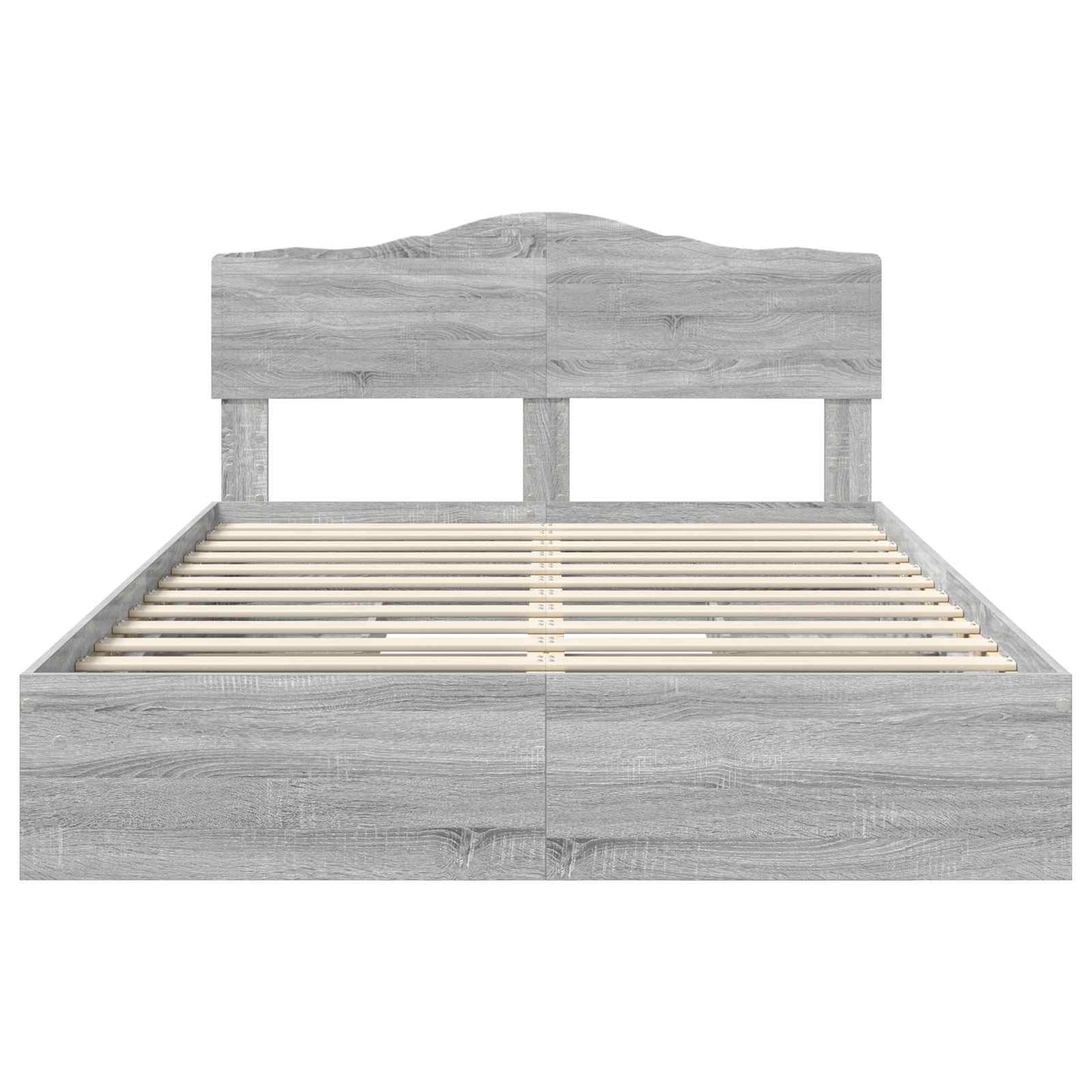 vidaXL Κρεβάτι Αποθήκης Γκρίζο Σονομα 160 x 200 cm Επεξεργασμένο ξύλο