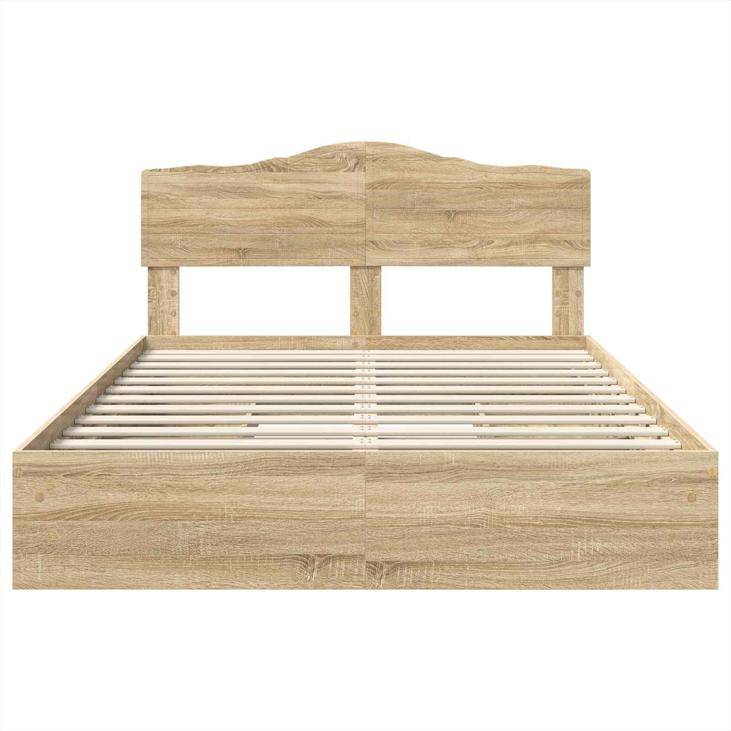 vidaXL Κρεβάτι Αποθήκης Δρύς Sonoma 150 x 200 cm Επεξεργασμένο ξύλο