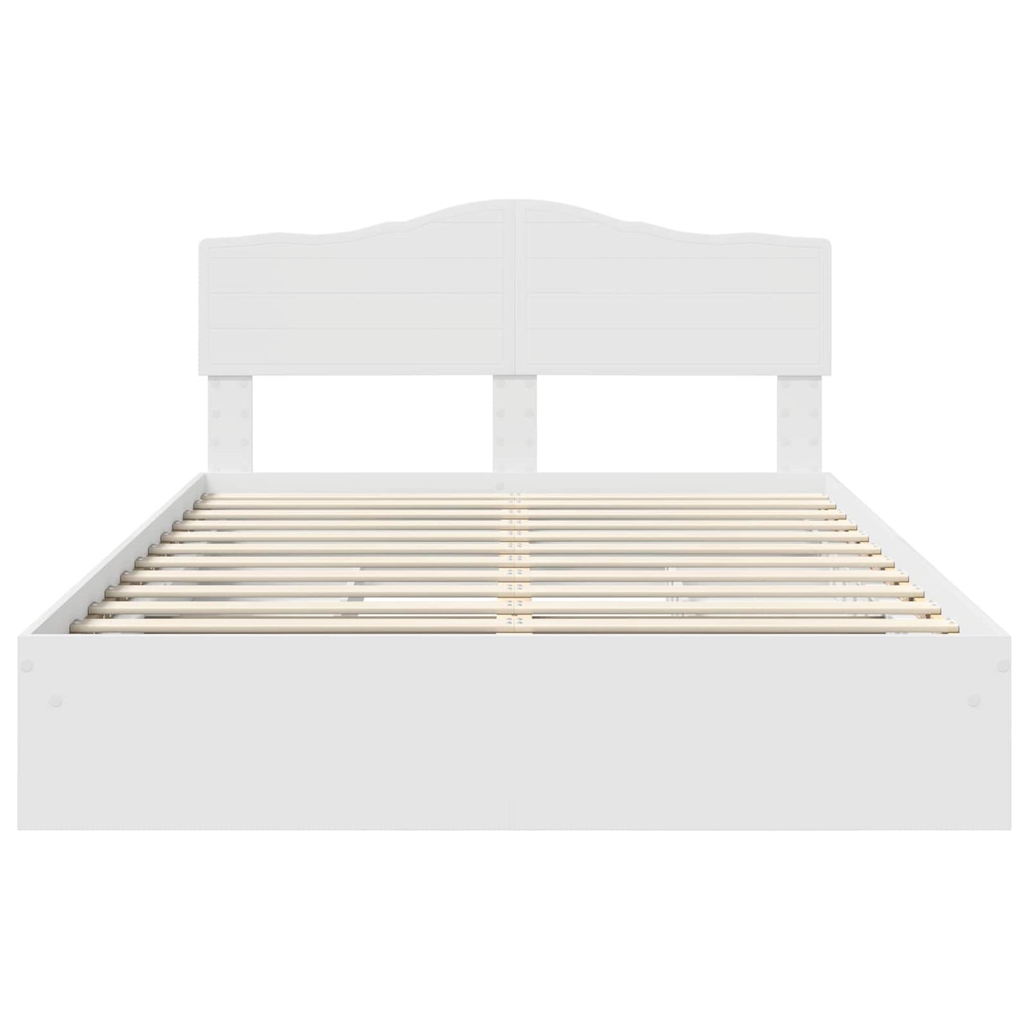 vidaXL Κρεβάτι Αποθήκης Λευκό 140 x 200 cm Επεξεργασμένο ξύλο