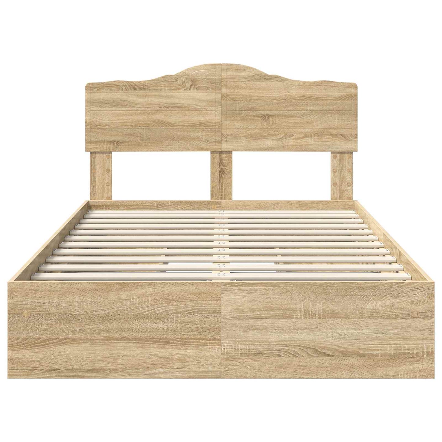 vidaXL Κρεβάτι Αποθήκης Δρύς Sonoma 120 x 200 cm Επεξεργασμένο ξύλο