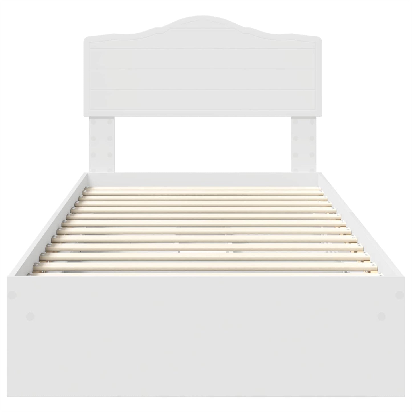 vidaXL Κρεβάτι Αποθήκης Λευκό 90 x 200 cm Επεξεργασμένο ξύλο