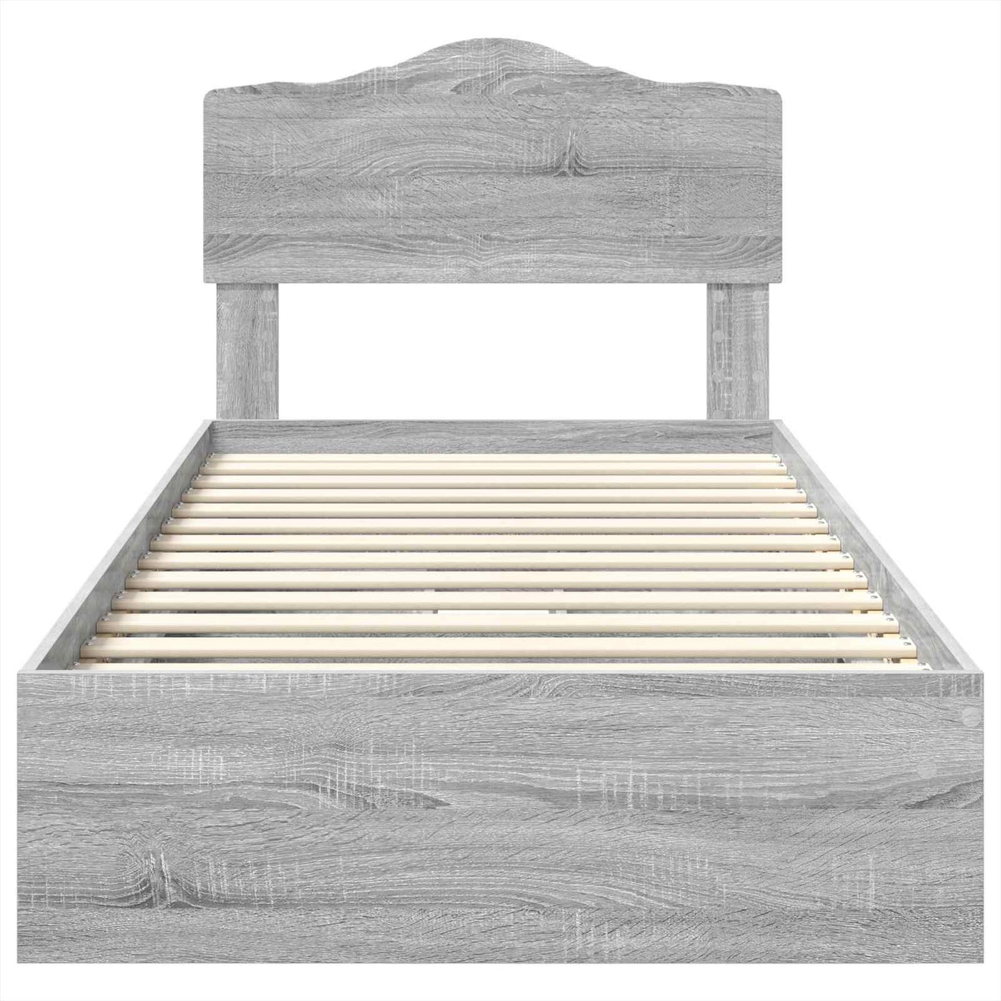 vidaXL Κρεβάτι Αποθήκης Γκρίζο Σονομα 90 x 200 cm Επεξεργασμένο ξύλο