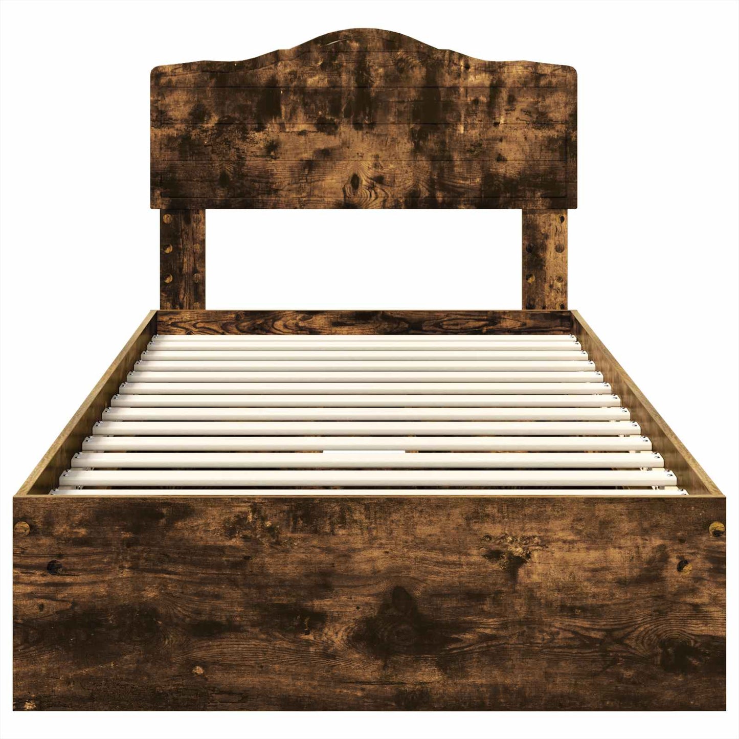 vidaXL Κρεβάτι Αποθήκης Καπνιστό Δρύς 90 x 190 cm Επεξεργασμένο ξύλο