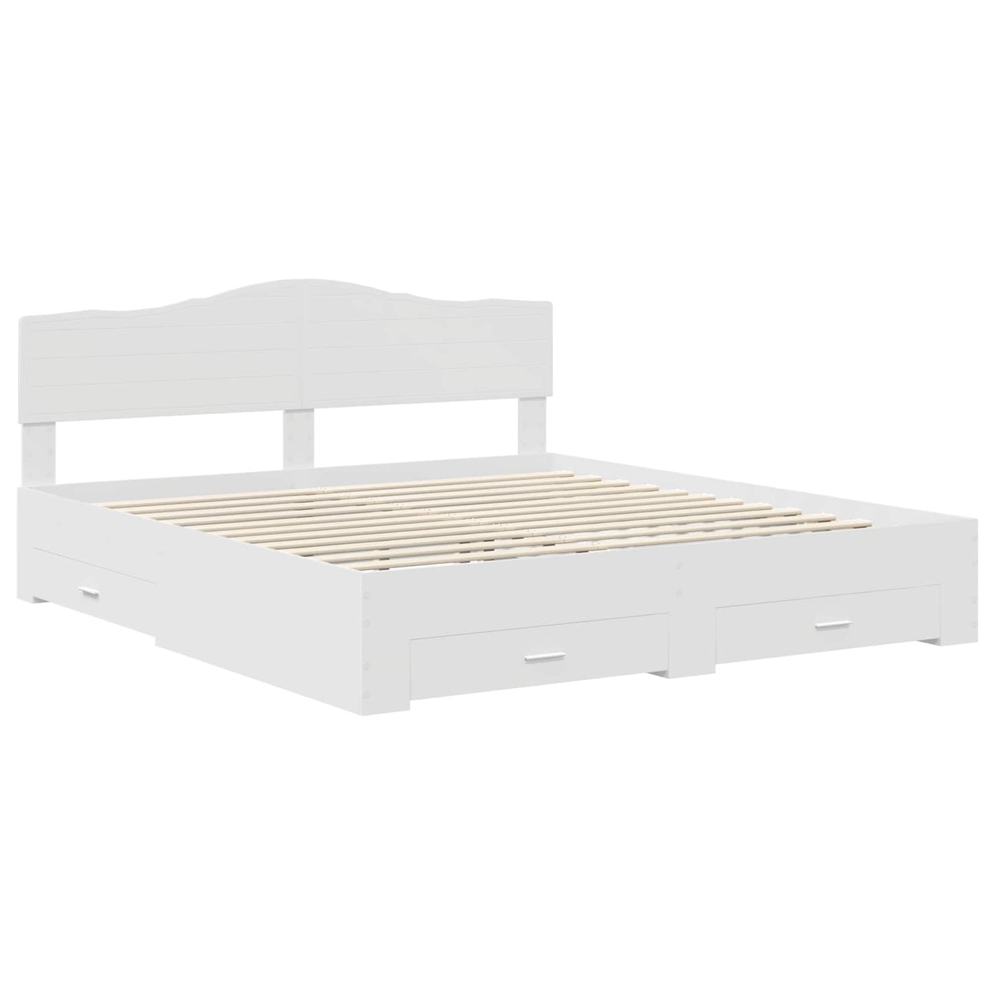 vidaXL Σκελετός Κρεβατιού Λευκό 180 x 200 cm Επεξεργασμένο ξύλο