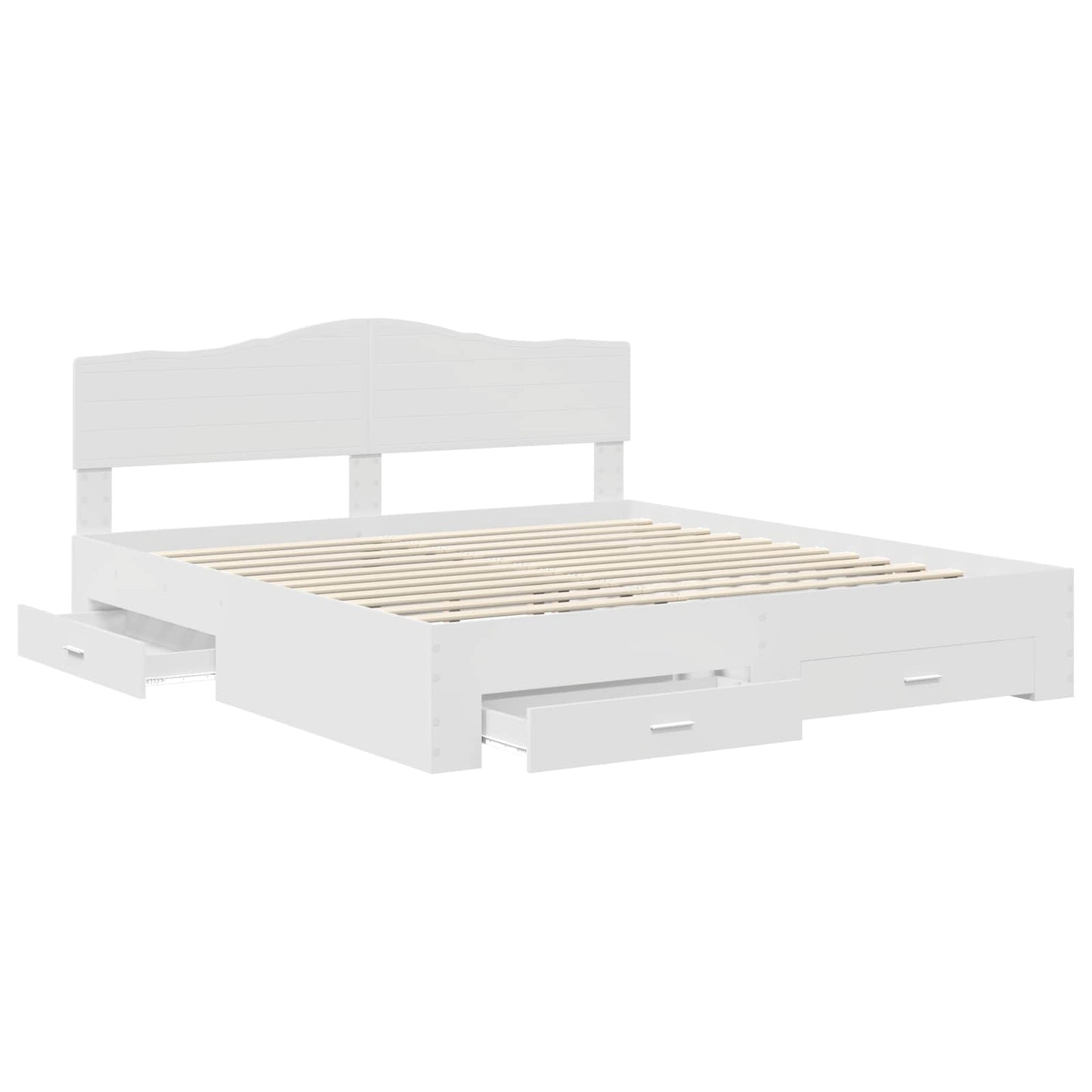 vidaXL Σκελετός Κρεβατιού Λευκό 180 x 200 cm Επεξεργασμένο ξύλο
