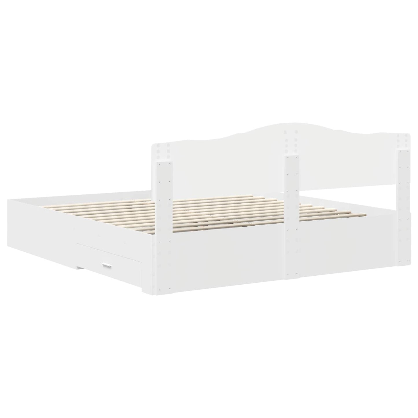 vidaXL Σκελετός Κρεβατιού Λευκό 180 x 200 cm Επεξεργασμένο ξύλο