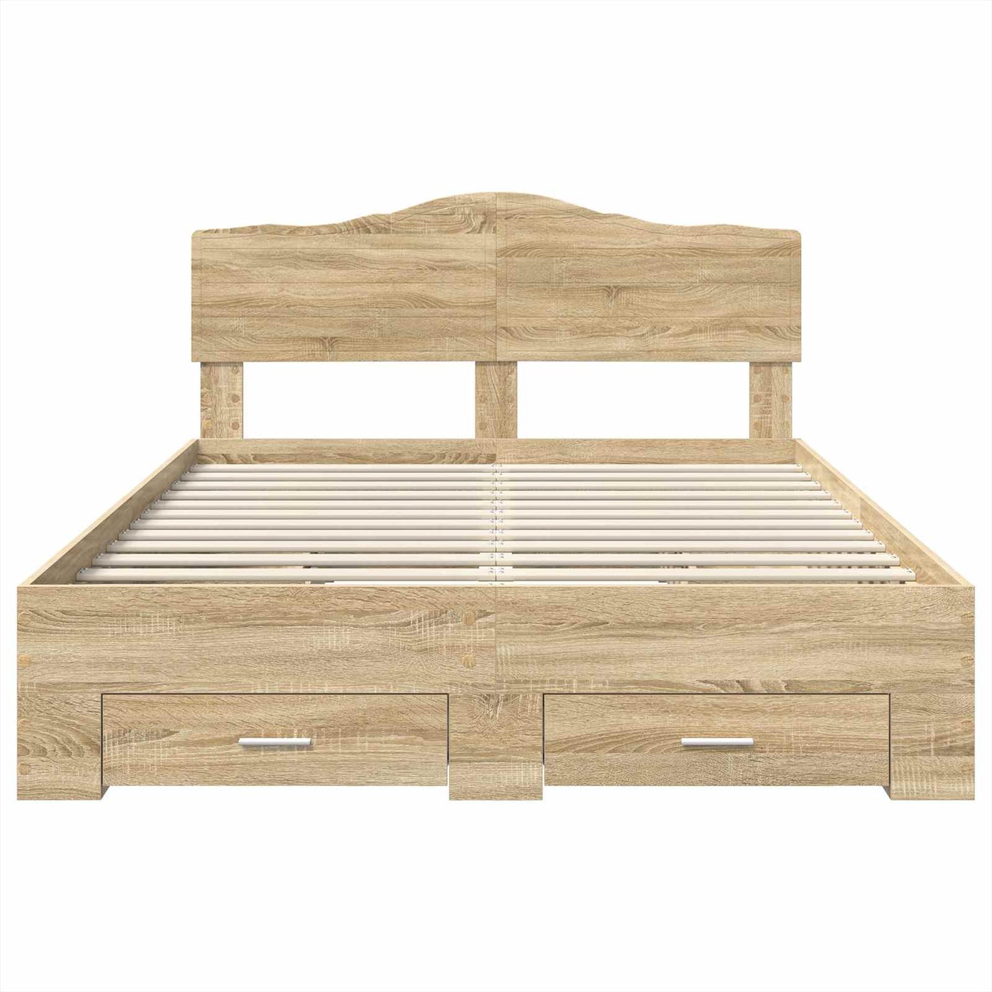 vidaXL Σκελετός Κρεβατιού Δρύς Sonoma 150 x 200 cm Επεξεργασμένο ξύλο
